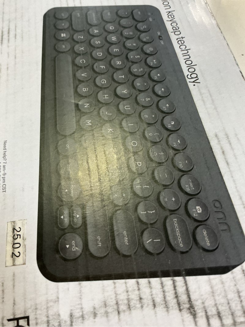 Condition photo showing Good Condition for onn mini compact wireless office keyboard usb receiver  78 keys  grey