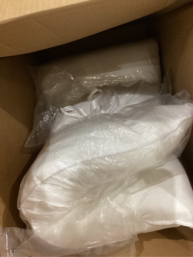 White Classic Bed Pillows for Sleeping 2 Pack, King Size Pillow Side Sleeper Set, Down Alternative L