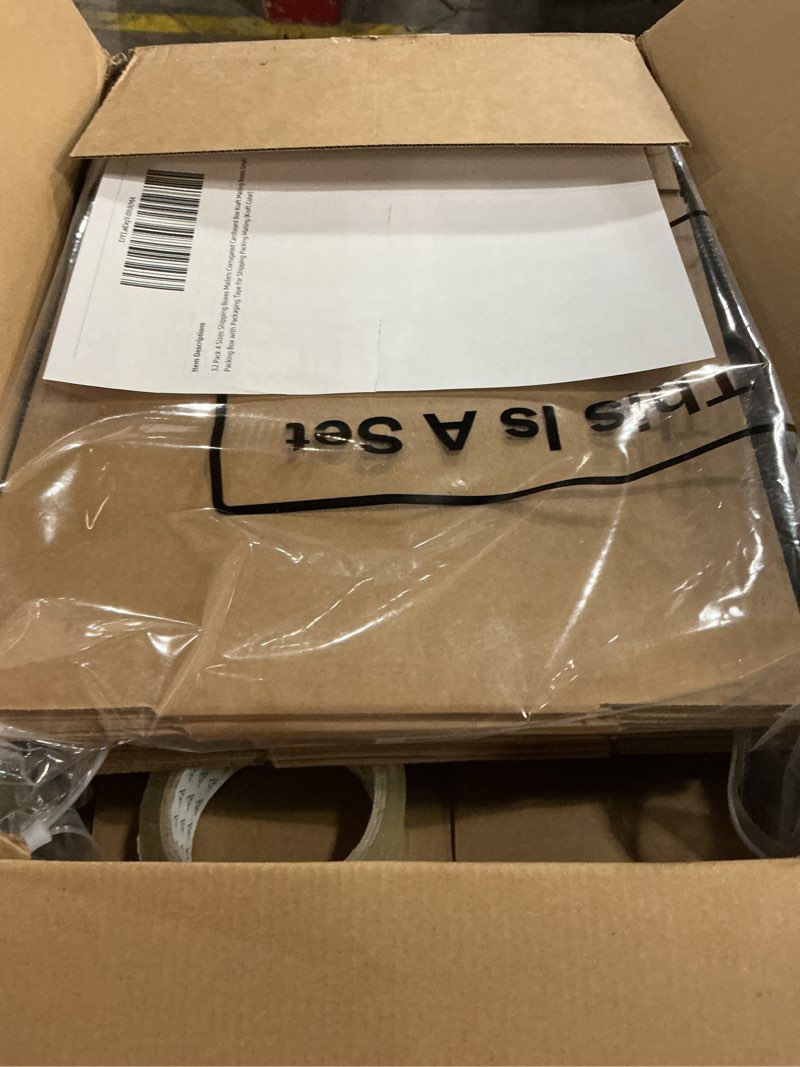 Condition photo showing Good Condition for 32 Pack 4 Sizes Shipping Boxes Mailers Corrugated Cardboard Box Kraft Mailing Boxes Small Packing Box with Packaging Tape for Shipping Packing Mailing (Kraft Color) Small Kraft Color