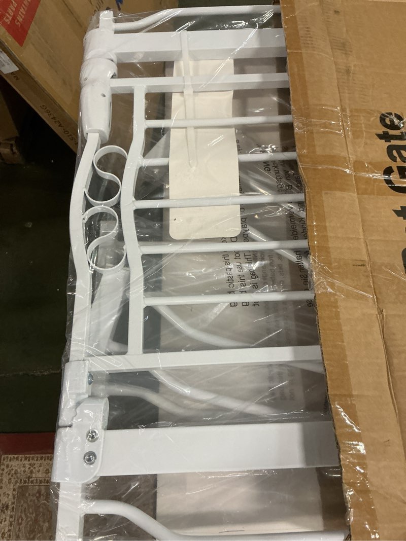 Condition photo showing Good Condition for Extra Wide Baby Gate for Doorways 29.9"-53.1", Pressure Mounted Dog Gates With Door, Child Safety Barrier Walk Thru Indoor, Large Babygate Long for Kids Toddler Pet Outside, 30 In Tall White