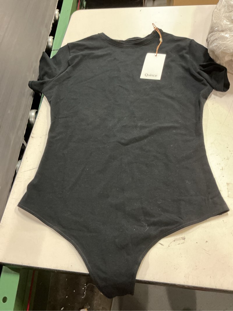 Condition photo showing New/Like New for stretch cotton jersey short sleeve bodysuit, m, black quince