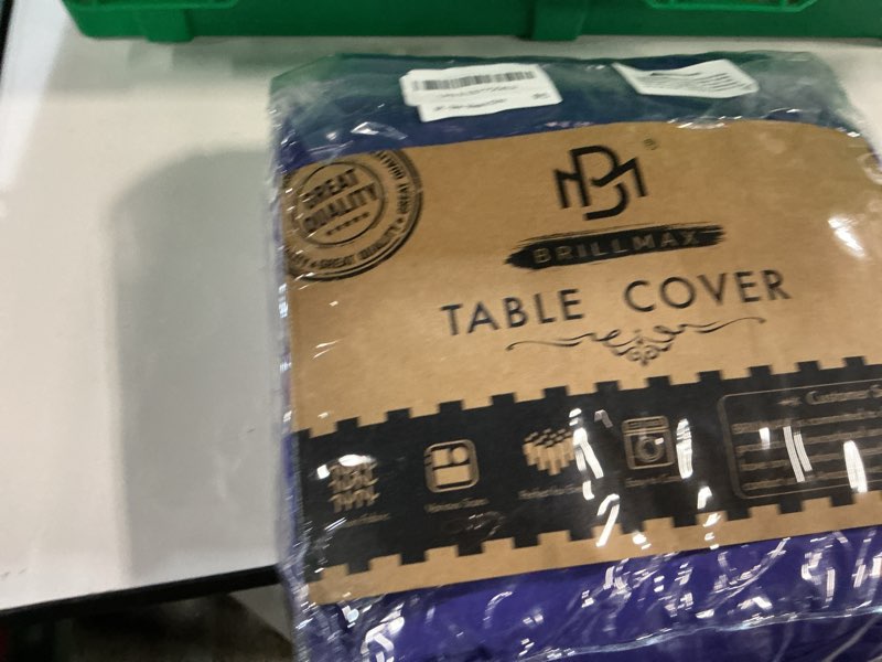Condition photo showing New/Like New for brillmax 4 pack purple spandex table covers for 6 ft rectangle tables - 180 gsm thick stretch tablecloth fitted, reinforced foot pockets, wrinkle free cloth for wedding banquet party trade show purple 6ft, 4 pack