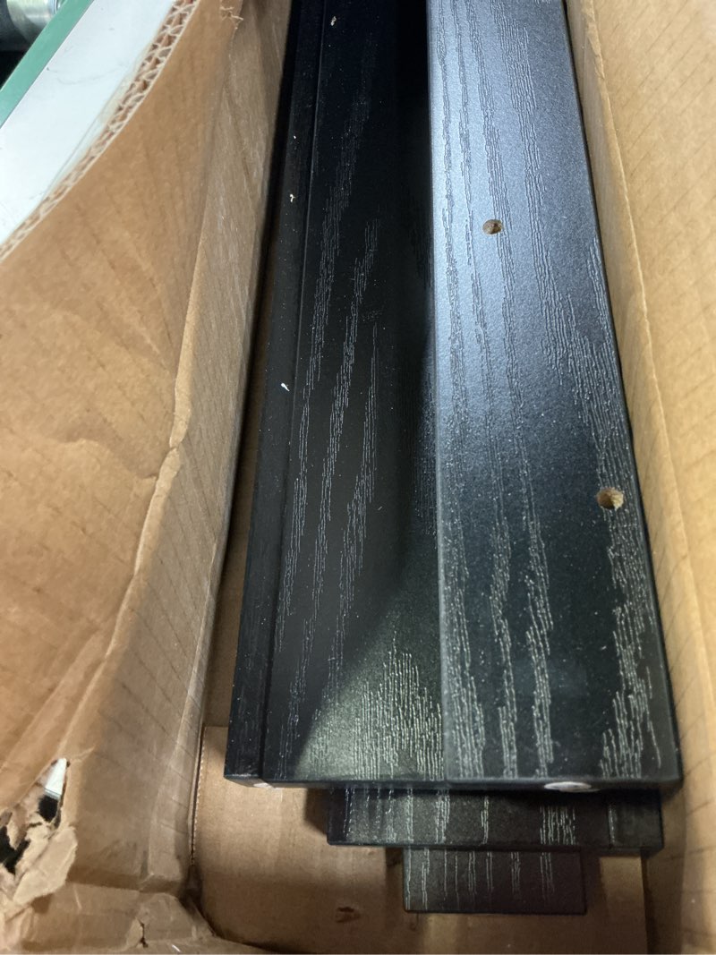 Condition photo showing Good Condition for hoobro floating shelves, wall shelf set of 3, 35.4 inches hanging shelf with raised edge and invisible brackets, for bathroom, bedroom, kitchen, office, living room decor, black bk90bj01