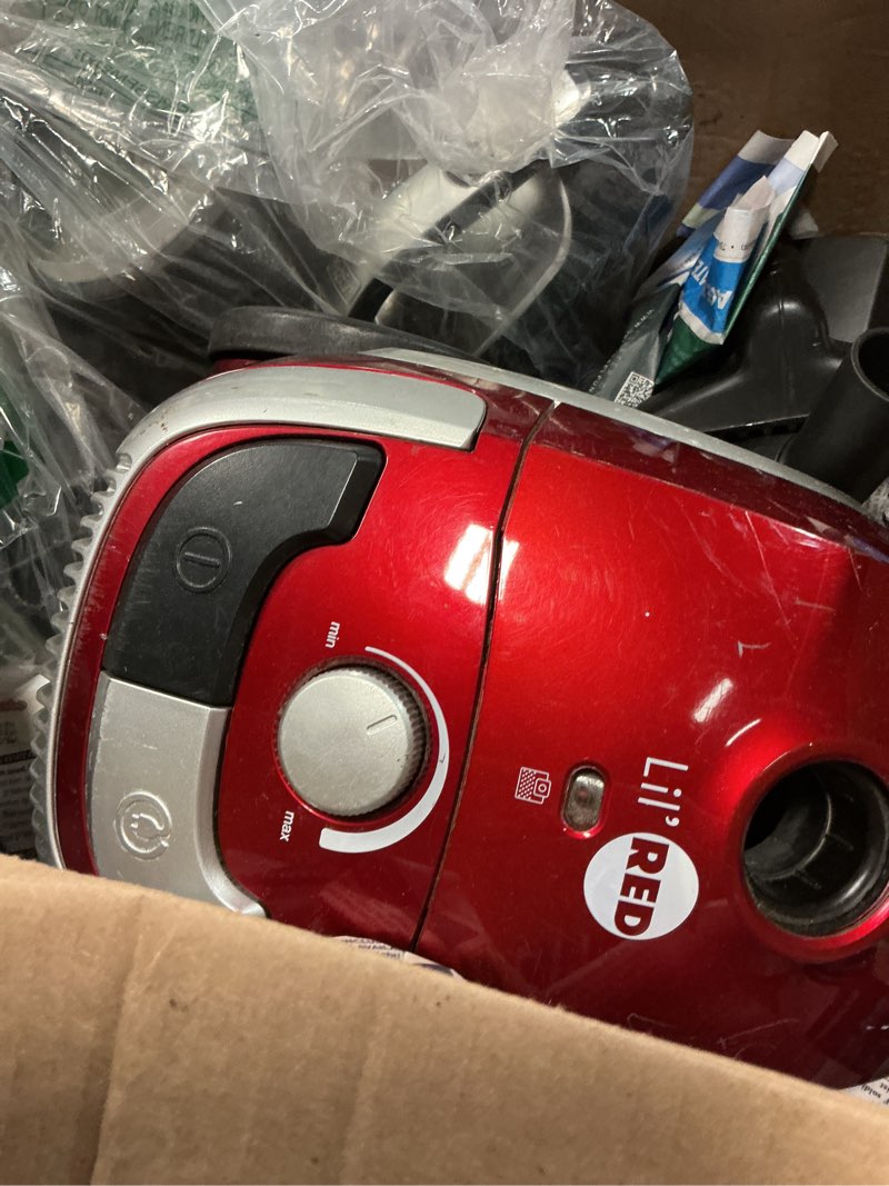 Condition photo showing As Is for AHSC-1 Atrix Lil Red Canister Vacuum Portable Canister vacuum w/ 2 Quart HEPA Filter & Variable Speed Motor Lil' Red