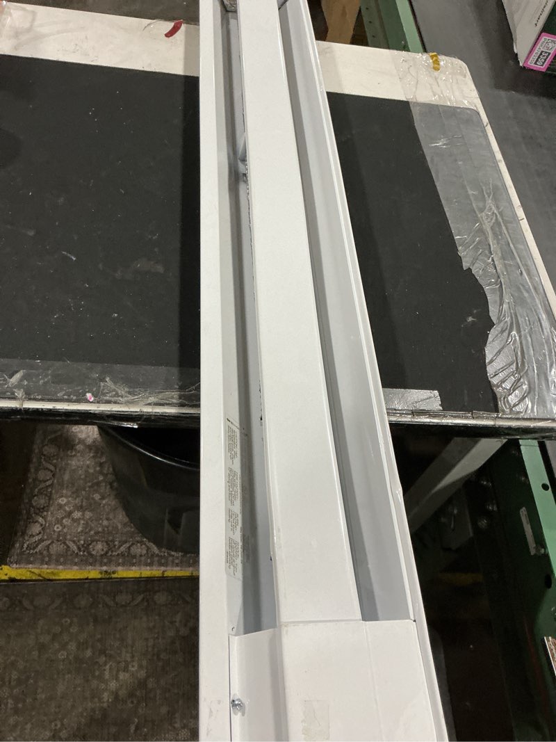 Condition photo showing As Is for (Similar to stock photo) Stelpro Brava Electric Baseboard Heater with Built-In 2-Pole Thermostat Kit Bundle – 1000W / 240V (750W / 208V) – 47 1/8? L × 2 9/16? H – Silent and Fast Heat (AB41002W + SIBT2W) – White