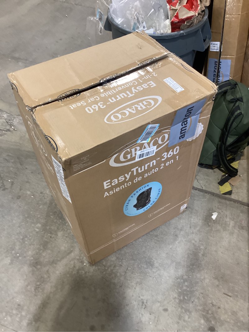 Condition photo showing New/Like New for Graco EasyTurn 360 2-in-1 Convertible Car Seat, 360 Degree Rotating Infant to Toddler Rotating Car Seat, 2 Modes Forward and Rear Facing, Slim Design, Cyran Cyran EasyTurn 360 2-in-1