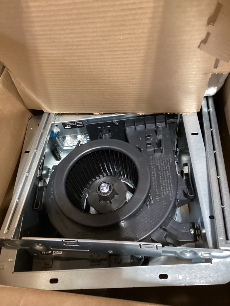 Condition photo showing As Is for panasonic whisperremodel dc 0.8-sone 110-cfm white lighted bathroom ventilator fan (energy star certified)