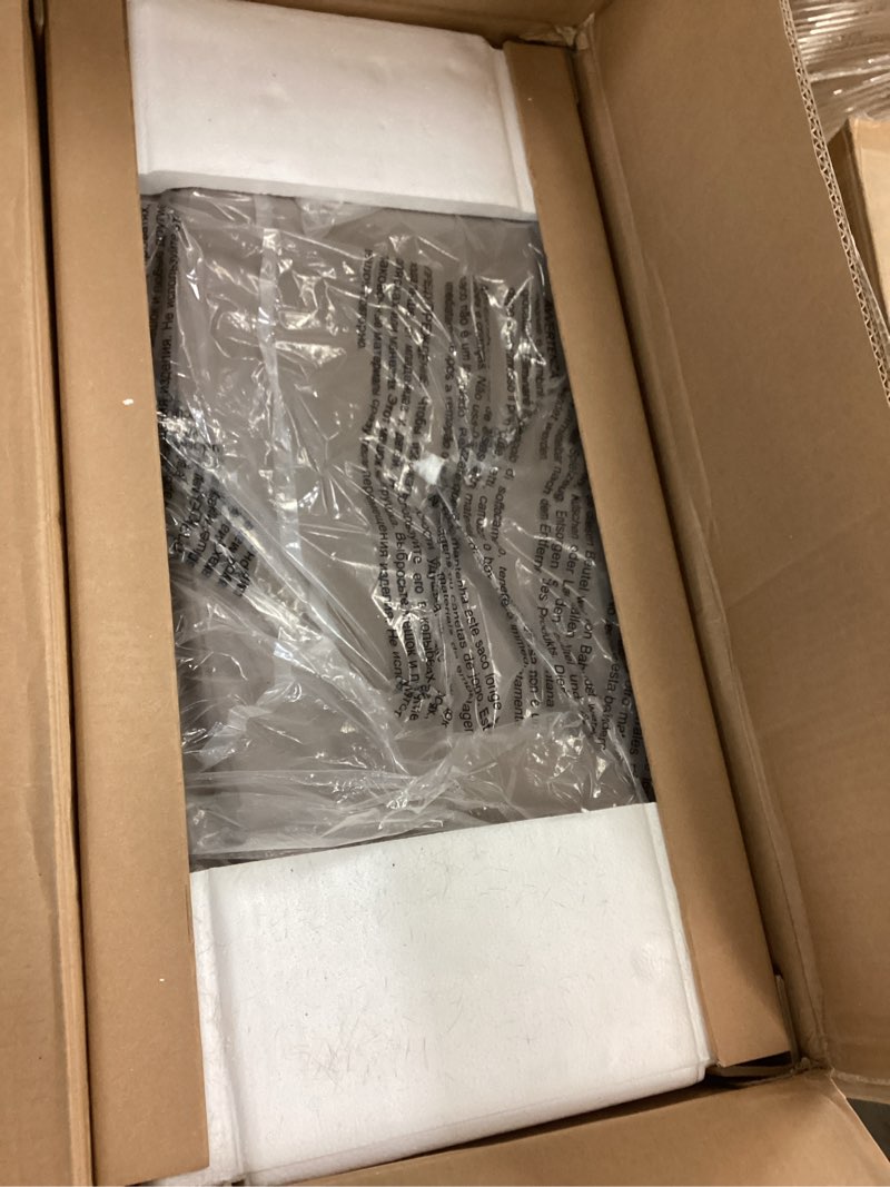 Condition photo showing As Is for Duraflame 3D Black Infrared Electric Fireplace Stove with Remote Control CREAM