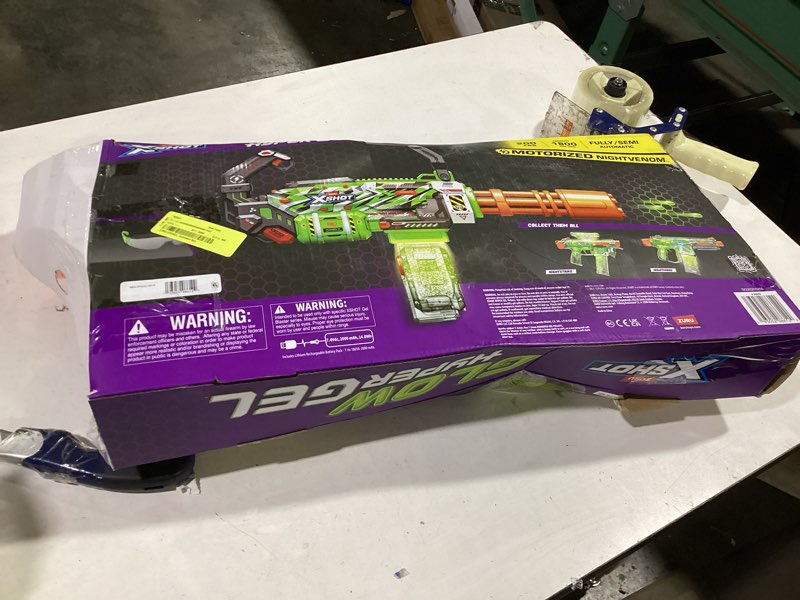Condition photo showing Good Condition for xshot hyper gel glow motorized gatling blaster (10,000 pellets) outdoor blaster by zuru for ages 14+