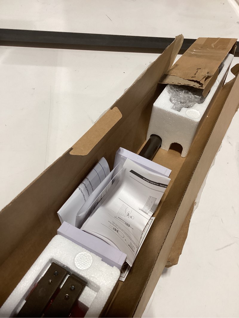 Condition photo showing New/Like New for KAMANINA 1 Inch Curtain Rod Telescoping Single Drapery Rod 36 to 72 Inches (3-6 Feet), Antique Bronze Curtain Rods for Windows 24 to 68 Inches, Netted Texture Finials Antique Bronze 36-72"