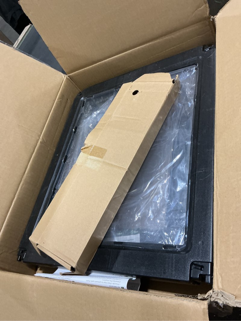 Condition photo showing Good Condition for FXW AuraSpace Acrylic Indoor Dog Playpen for Puppies and Small Dogs, 24 Inch, 6 Panels, Black Black 24"H 6 Panels