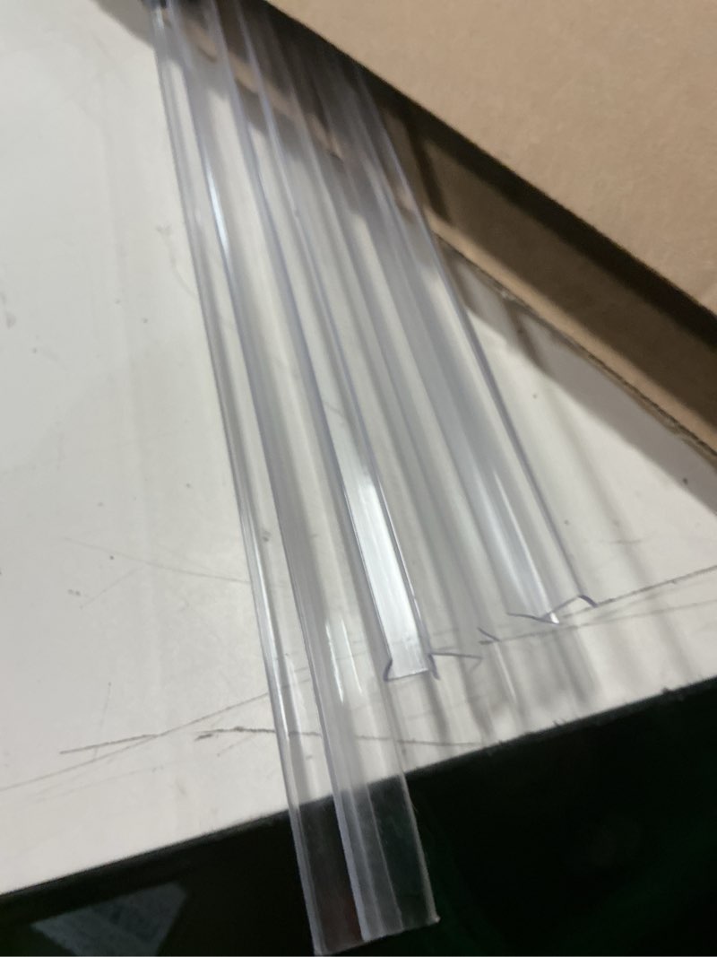 Condition photo showing Good Condition for delamu 3pack shower door bottom seal 3/8" x 36", clear shower door sweep strip, frameless glass door seal strip for 3/8'' (10mm) thick doors showers 36in long for 3/8in (10mm)