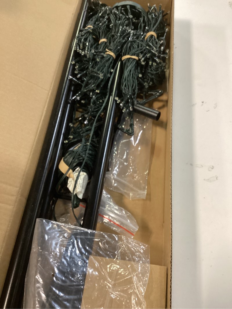 Condition photo showing As Is for Flacchi 10 FT 404 LED Star String Lights Outdoor - Pole Set with Remote, Multiple Lighting Modes, Timer, and Waterproof Feature for Ultimate Holiday Decor (Cool White) Cool White 10FT/404LED