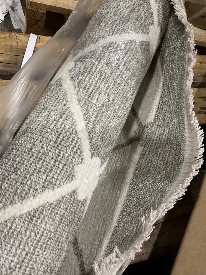 Condition photo showing Good Condition for nuLOOM 5' x 8' Versa Collection Reversible Area Rug, Machine Washable, Stain-Resistant, Easy Storage, Oeko-TEX Certified, Amiyah Light Grey Amiyah Light Grey 5' x 8' (Rectangular)