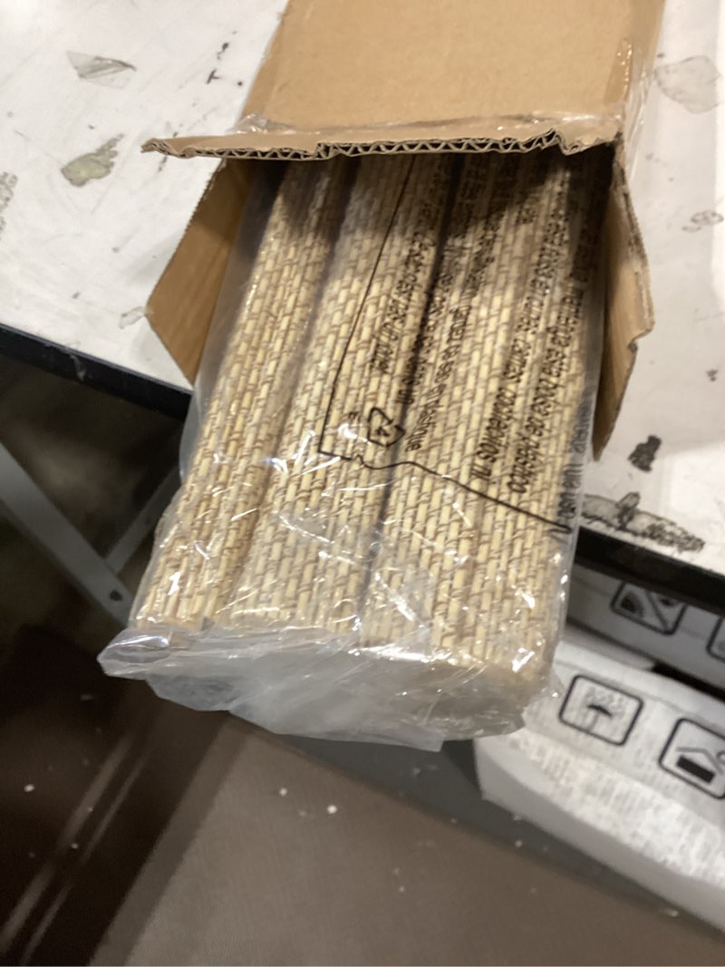 Condition photo showing Good Condition for lazblinds no drill cordless bamboo roman shades, light filtering blinds for indoor windows, roll up bamboo blinds for home, 35" w x 48" h, star-beige star-beige 35"w x 48"h