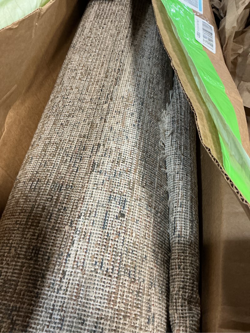Condition photo showing Good Condition for loloi amber lewis molly collection mol-01 natural/denim 2'-7" x 7'-9" low pile runner rug natural/ denim 2'7" x 7'9" (rectangular)