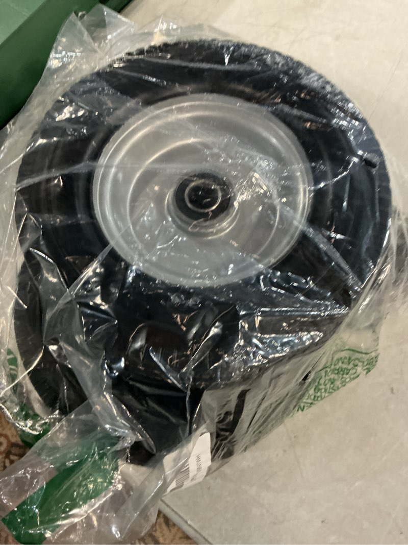 Condition photo showing Good Condition for ar-pro (2-pack) 8-inch solid wheel replacement - 2.50-4" flat free tire and wheel with 5/8 extra 3/4 bearings and 2.2" offset hub - compatible with hand truck, generator, gorilla carts 8‘’