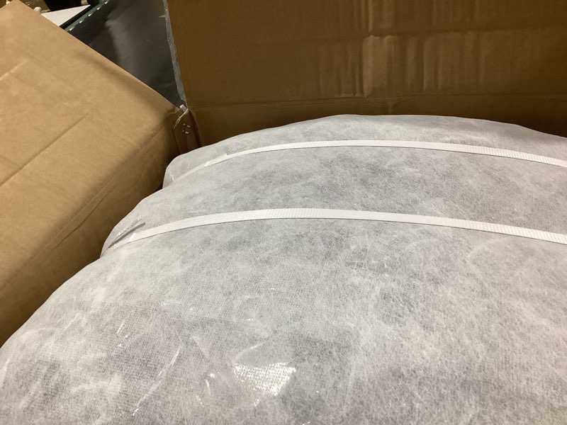 Condition photo showing New/Like New for Hobestluk 5ft Bean Bag Chairs for Adults Large Beanbag Chair with Stripe Plush Cover Big Bean Bag Chair for Living Room Bedroom Dorm Office -Grey (50” x 50” x 24”) 5FT - 50” x 50” x 24” Grey