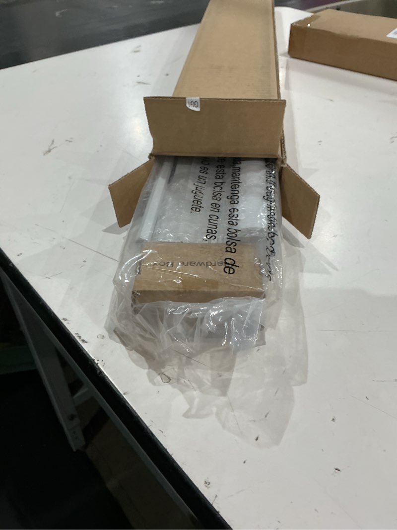 Condition photo showing New/Like New for lazblinds cordless white 1" room darkening vinyl mini blinds, 26" w x 64" h horizontal window blinds for home, cordless shades for indoor windows white 26"w x 64"h