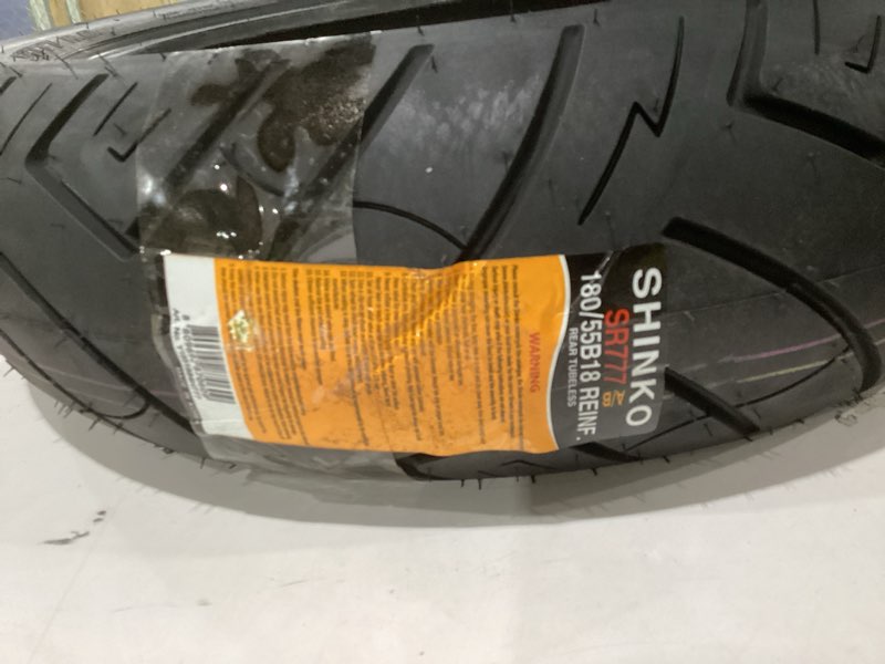 Condition photo showing Good Condition for shinko sr777 hd black wall bias rear tire - 180/55-18 84h