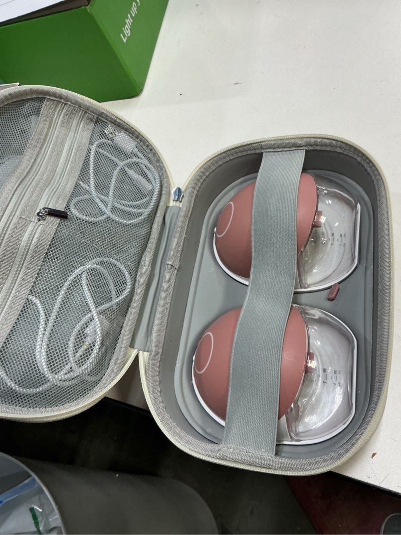 Condition photo showing As Is for Momcozy Wearable Breast Pump, Hands Free Upgraded Mobile Flow | M9, App Discreet Control with Personalized Multi-Modes & 15 Levels, Wearable Breast Pump 24mm, 2 Pack Cozy Red