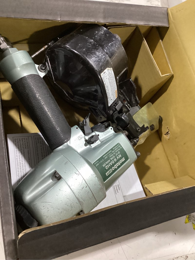 Condition photo showing As Is for metabo hpt 2-1/2-in 15 -degree pneumatic siding nailer
