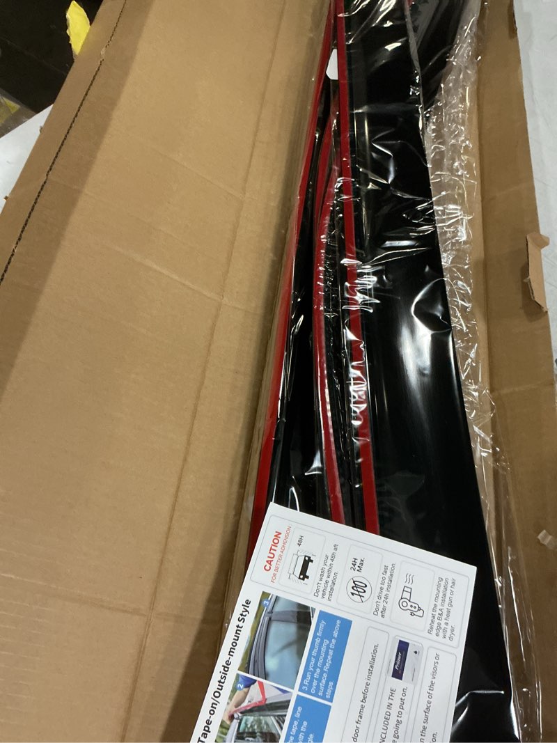 Condition photo showing New/Like New for window visors rain guards for 2019-2026 chevy silverado/gmc sierra 1500 crew cab, out-channel window vent wind deflectors visors shades for 20-26 silverado/sierra 2500hd 3500hd crew cab