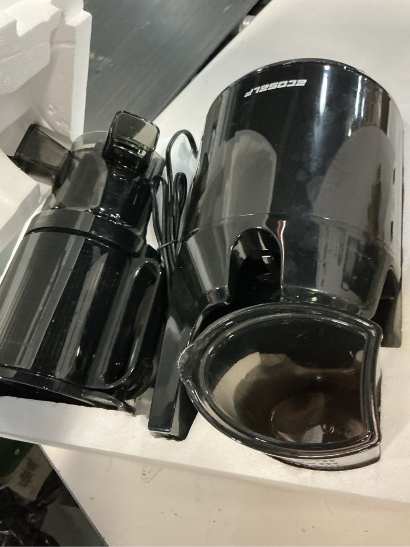Condition photo showing As Is for juicer machines, 5.3" large mouth feed chute with self feeding & hands-free design, juice extractor machine for fruit & leafy greens, juicer machine easy to clean, with pusher