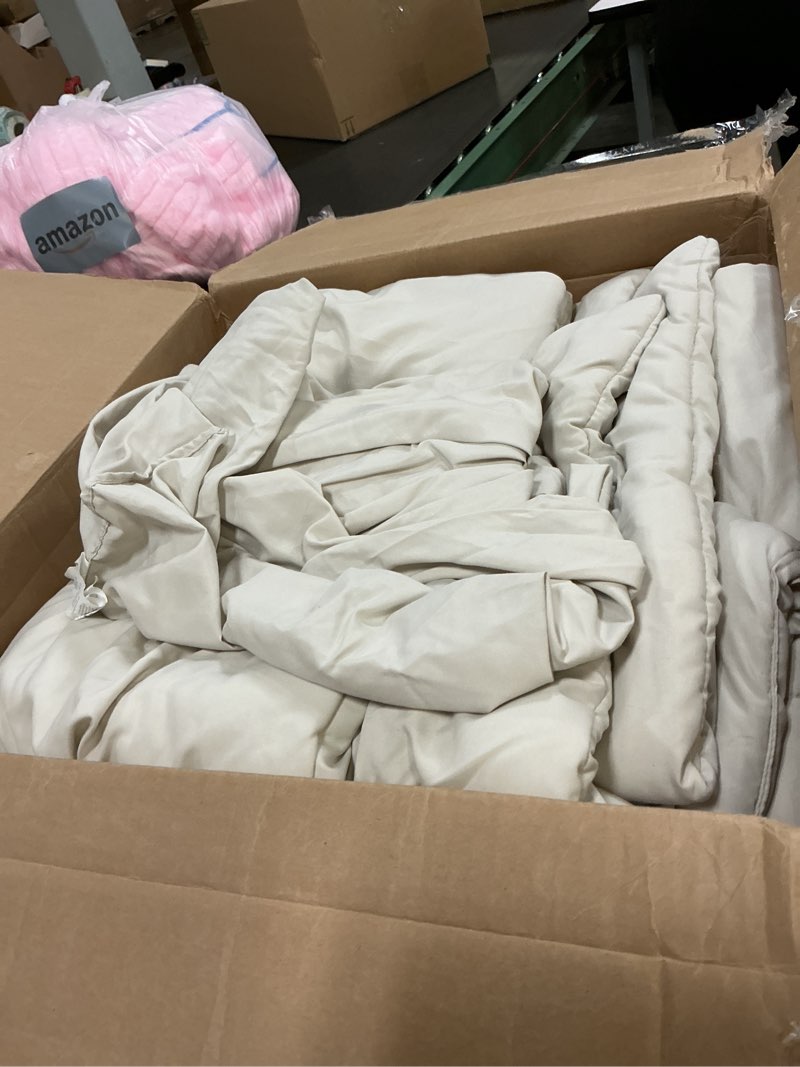 Condition photo showing Good Condition for CozyLux Full Size Comforter Sets Beige - 7 Pieces Bed in a Bag Full, Oeko-Tex Certified Bed Set, All Season Soft Bedding Set with Down Alternative Comforter, Sheets, Pillowcases & Pillow Shams Beige Full