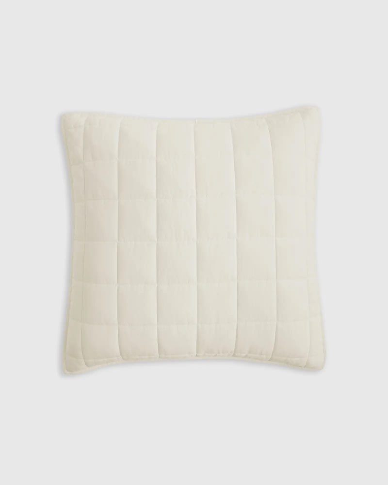 european linen box quilted euro sham (20 in x 26 in )