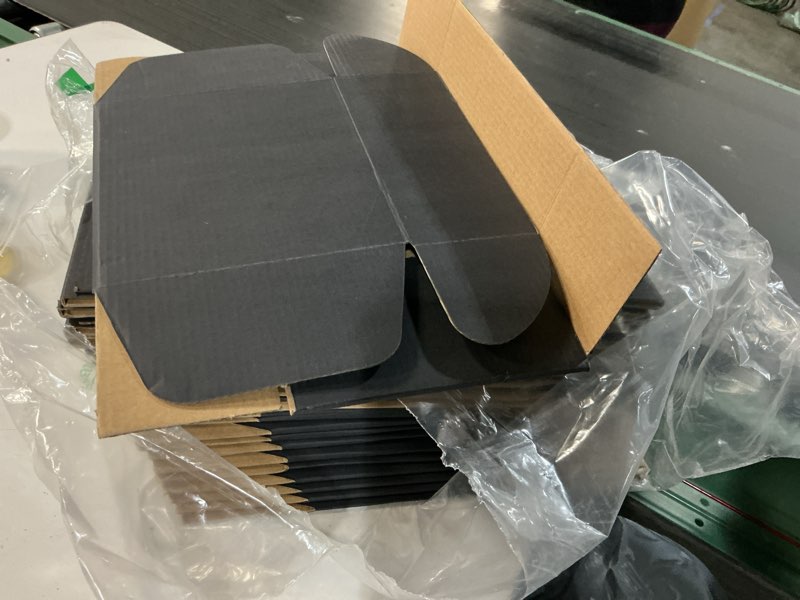 Condition photo showing As Is for 24 Pack 7x6x3 inch Black Shipping Boxes ?Cardboard Packaging Boxes for Mailing Shipping Corrugated C
