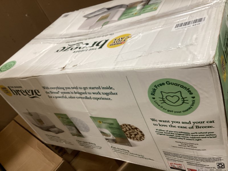 Condition photo showing New/Like New for purina tidy cats litter system, non-clumping, breeze xl all-in-one odor control & easy clean multi cat box - 18 lb. box xl system starter kit: multi-cat