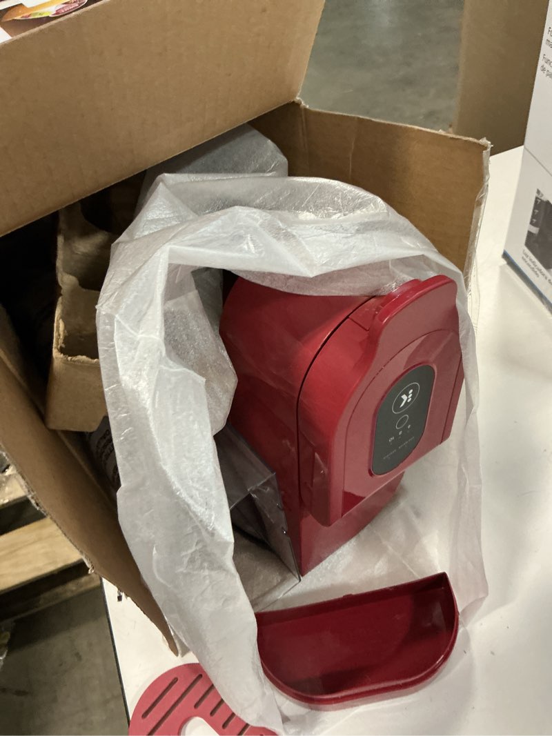 Condition photo showing As Is for keurig k-express essentials single serve k-cup pod coffee maker, red, regular