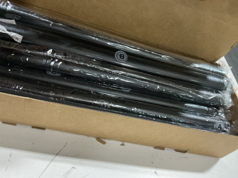 Condition photo showing Good Condition for Zeerobee Curtain Rods for Windows 144 to 168, 1 Inch Industrial Wrap Around Black Curtain Rod, Indoor/Outdoor Room Divider Adjustable Drapery Pole, 144"-168" 144" to 168" Black