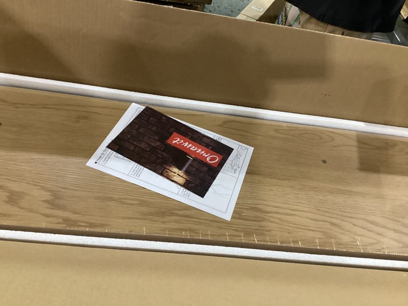 Condition photo showing New/Like New for Floating Shelves for Wall, 9.3" Deep Wall Mounted Wood Shelves for Bathroom, Bedroom, Living Room, Kitchen, Hanging Shelf for Books/Storage/Room Decor (Oak, 24") Oak 24