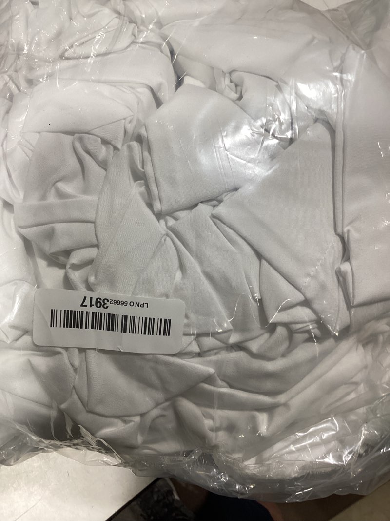 Condition photo showing As Is for extra deep king sheet set - 4 piece breathable & cooling bed sheets - easily fits 18 to 24 inch mattress - ultra soft, wrinkle & fade free w/ extra deep pockets - comfy hotel luxury bedding - white 01 - white king