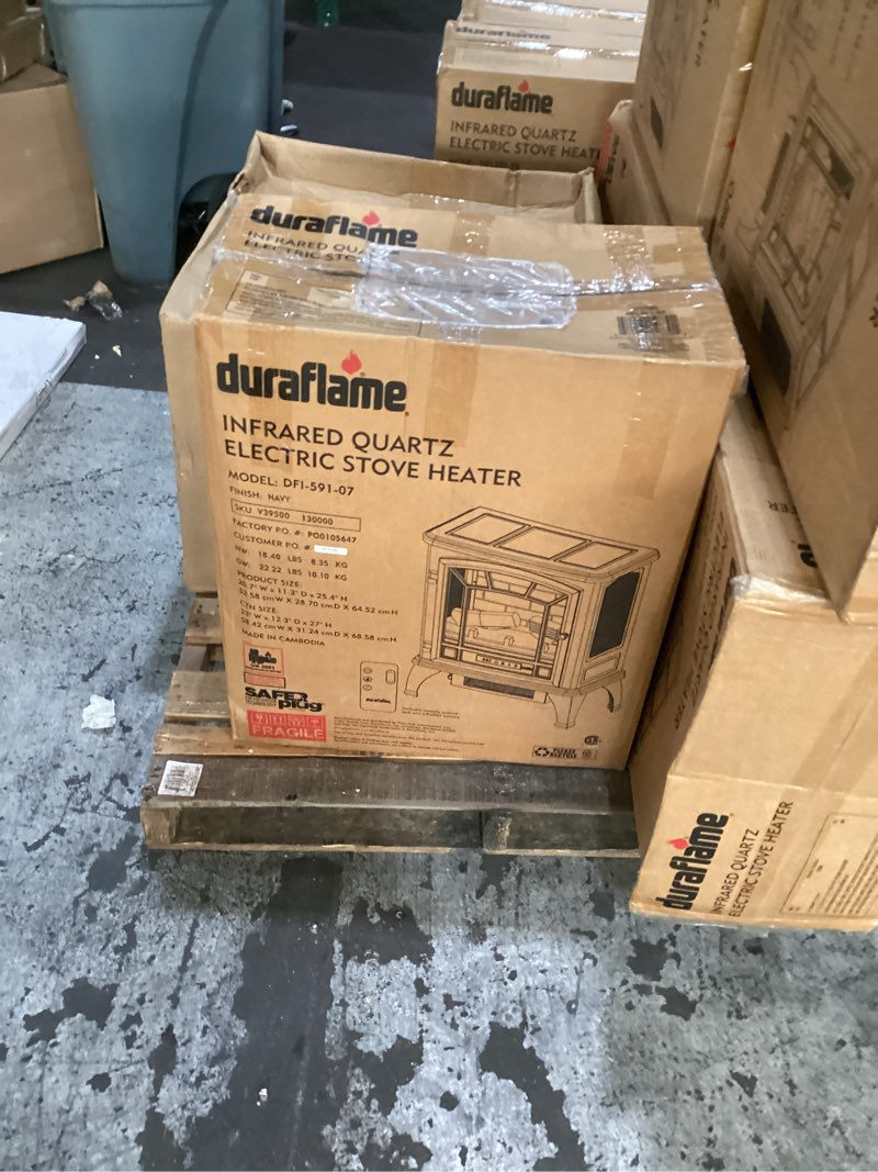 Condition photo showing New/Like New for duraflame Infrared Quartz Electric Stove Heater - DFI-591-11 - Sky Blue