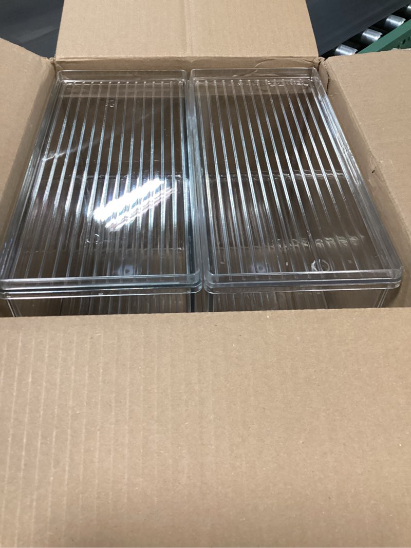 Condition photo showing Good Condition for iDesign Soda Can Organizer with Lid for Pantry or Refrigerator - Set of 4 - Clear Pack of 4