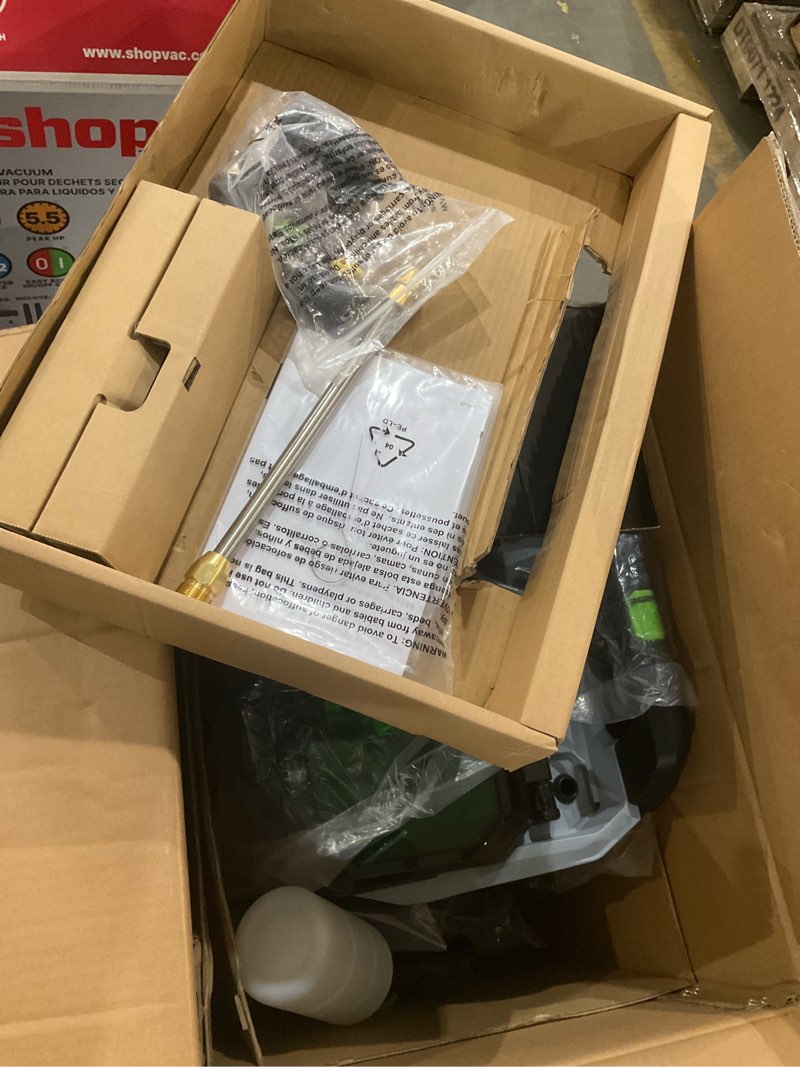 Condition photo showing As Is for ego power+ 3200 psi 1.2-gpm cold water battery pressure washer with 5 spray tips (battery and charger not included)