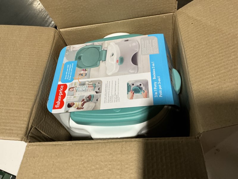 Condition photo showing Good Condition for Fisher-Price™ 3-in-1 Toddler Toilet Training Potty Chair and Step Stool, with Removable Toilet Ring
