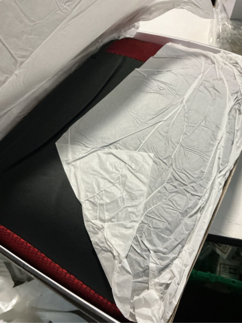 Condition photo showing New/Like New for hchengkikz seat covers full set, air mesh and faux leather car seat covers, automotive seat covers airbag compatible, all season protection comfort for most cars, trucks, suvs (black red) black red full set