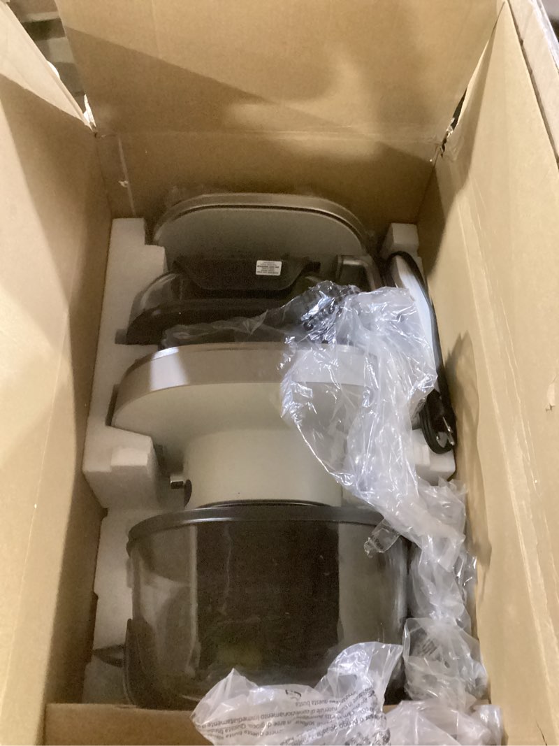 Condition photo showing Good Condition for ninja crispi pro 6-in-1 glass air fryer | 450°f, nontoxic, 6qt & 2.5qt containers & lids | microwave, freezer, dishwasher safe | max crisp, air fry, bake, roast, recrisp, dehydrate | bone | as101lg