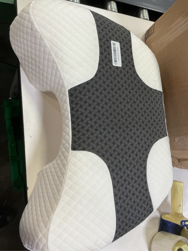 Condition photo showing Good Condition for side sleeper pillow with arm hole, shoulder relief system, arm pillow for neck and shoulder pain, premium memory foam, suitable for side, back and stomach sleepers - grey, 6in height grey 6in height