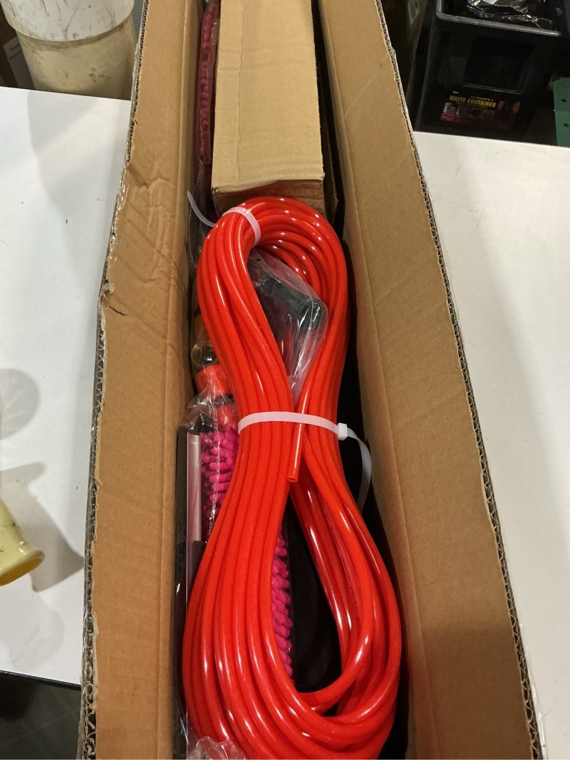 Condition photo showing New/Like New for 40ft water fed pole kit, rotatable solar panel cleaning brush & squeegee, 2 dusting brushes, extendable black lightweight pole for roof window small 40ft