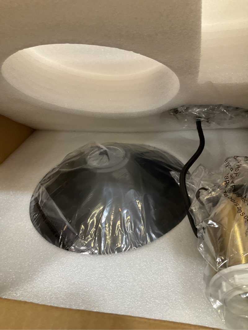 Condition photo showing Good Condition for kco lighting farmhouse matte black barn pendant light 1-light mid century dome pendant lighting industrial cone hanging light single kitchen island light fixture for dining room (black)