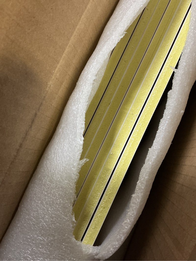 Condition photo showing Good Condition for (Incomplete)6 Pcs Wire Shelf Covers, 32\"*12\" Rack Covers for Wire Shelving,Upgraded Glossy,0.31-inch Thick (Not Wood) Moisture Durable Shelfs Liner Pantry Kitchen,Closet & Utility
