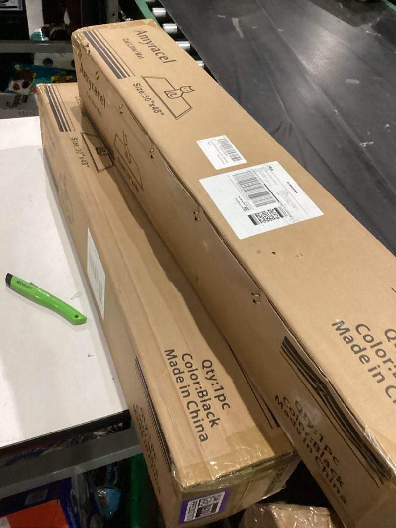 Condition photo showing New/Like New for Amyracel Cat Litter Mat, 48"x30" Non-Slip Litter Trapping Mat, Urine-Proof Kitty Litter Mats for Floor, Soft on Kitty’s Paws, Kitten Supplies for Indoor Cats (Black) 2'6" x 4' (Rectangular)