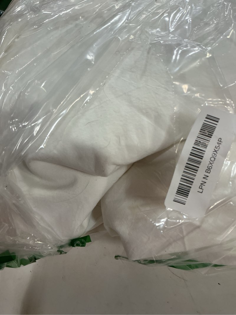 Condition photo showing As Is for moomee bedding duvet cover set 100% washed cotton linen like textured breathable durable soft comfy (solid off white, cal king 104"x98") solid off white (no comforter) california king (104"x98")