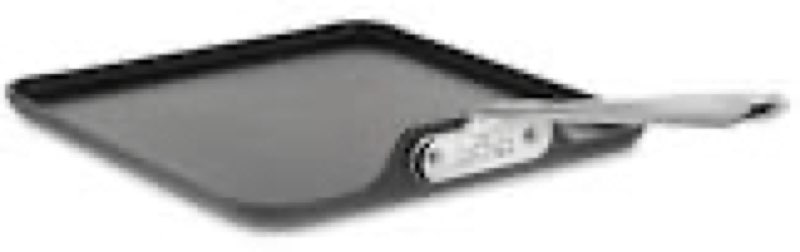 all-clad ha1 expert hard anodized nonstick griddle pan for stovetop 11x11 inch square pan, oven-safe