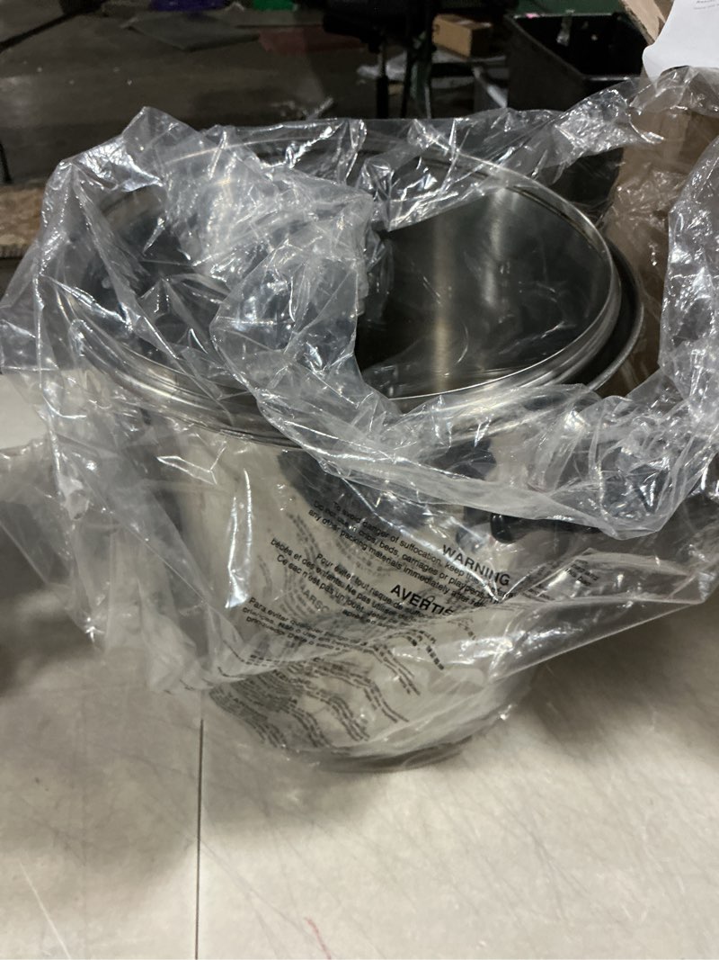 Condition photo showing As Is for farberware classic series 11 quart stockpot with glass lid